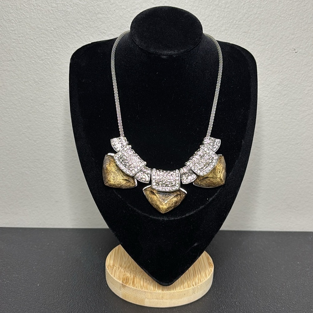 Silver Brown Necklace Classy
